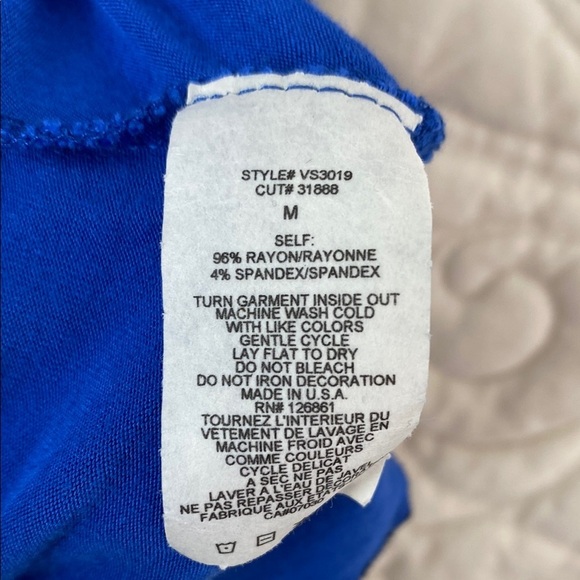 Vanilla Sugar Asymmetrical Blue Tank Top Sz Medium - Picture 6 of 8